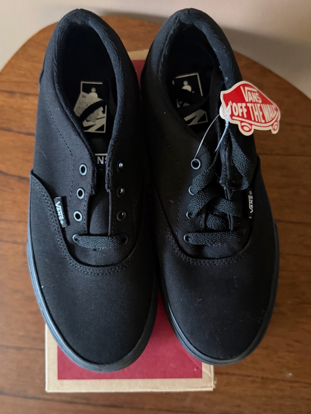 Vans Black Low-Top Canvas Sneakers